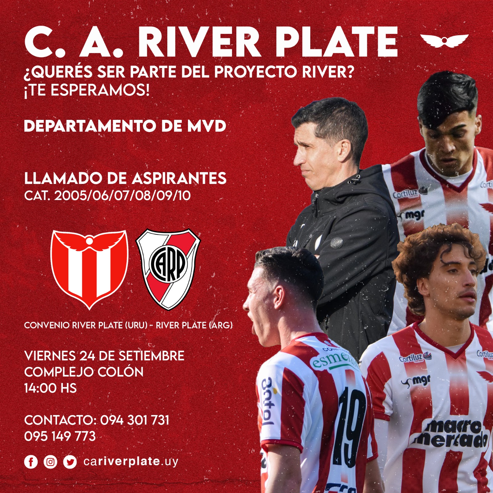 Fútbol Femenino: Llamado de aspirantes - C.A. River Plate